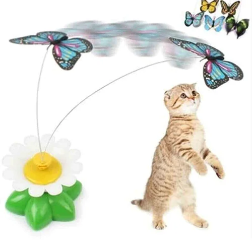 اسباب بازی تعاملی گربه،پروانه متحرک چرخان ،محرک