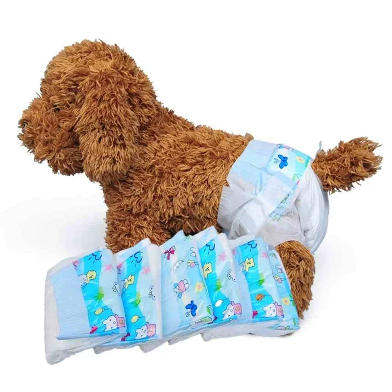 پوشک سگ و گربه ماده وارداتی بسته ۱۰ عددی سایز مختلف