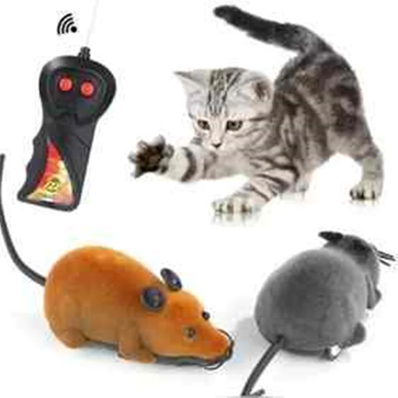 اسباب بازی جذاب گربه مدل موش متحرک کنترل دار،باطری خور