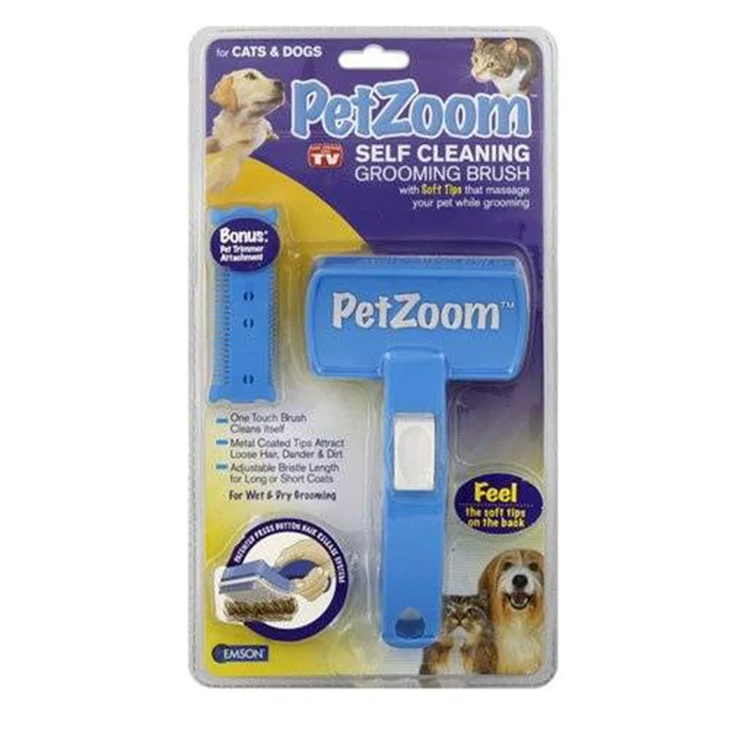 برس اصلاح پت زوم دکمه تخلیه دار پت زومpet zoom اورجینال همراه با تیغه