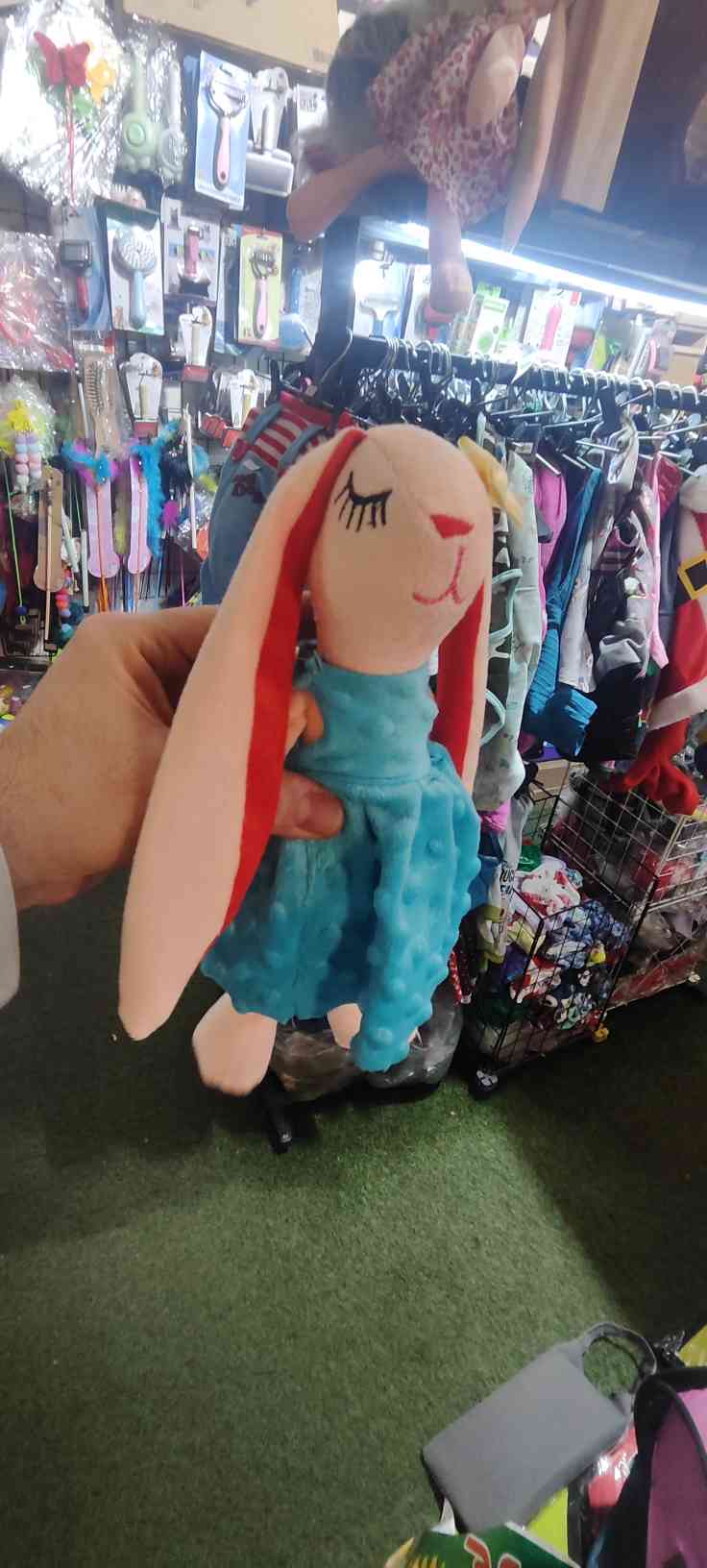 اسباب بازی عروسکی سگ گربه مدل خرگوش لباس دار